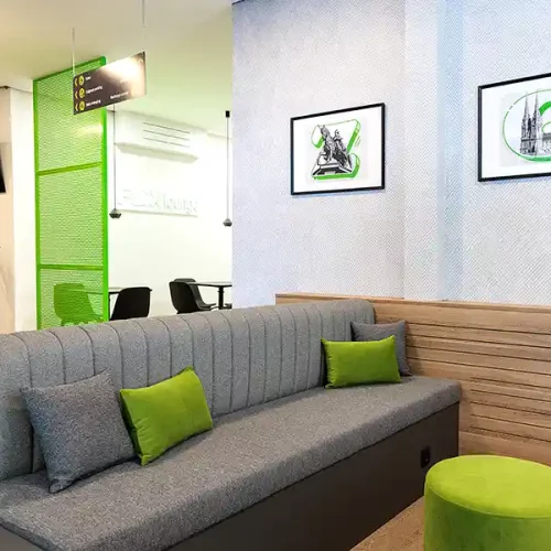FlixBus Lounge in Zagreb: interior decoration with revolutionary Flexijet technology